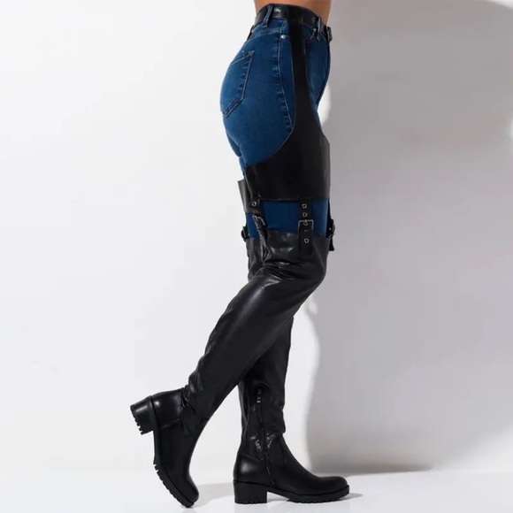 - Thigh high belted boots/final sale - Picture 8 of 10